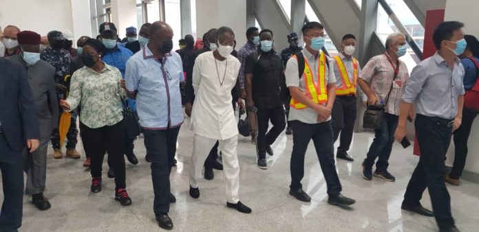 Hon. Amaechi and Alh. Lai Mohammed inspecting Rialway facilities