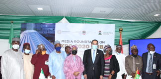 Cross Section Of Dignitaries With The Minister Of State For Industry, Trade And Investment, Amb. Mariam Yalwaji Katagum And Ambassador Of The United Arab Emirates To Nigeria, H.E Dr. Fahad Obaid Al Taffaq During The Media Round Table On Expo 2020 Dubai In Abuja