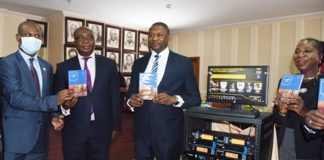 HONOURABLE ATTORNEY GENERAL OF THE FEDERATION/MINISTER OF JUSTICE, ABUBAKAR MALAMI, SAN (MIDDLE) PRESENTING AND LAUNCHING OF THE Q - SOFT DENOVO COURT RECORDING SYSTEM