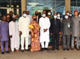 Permanent Secretary, Federal Ministry of Labour and employment, Dr Yerima Tarfa (7th right), Director, Employment and Wages, Mr. John Audu Nyamali (6th right) with other participants of the 5th Meeting of the National Employment Council, in Abuja