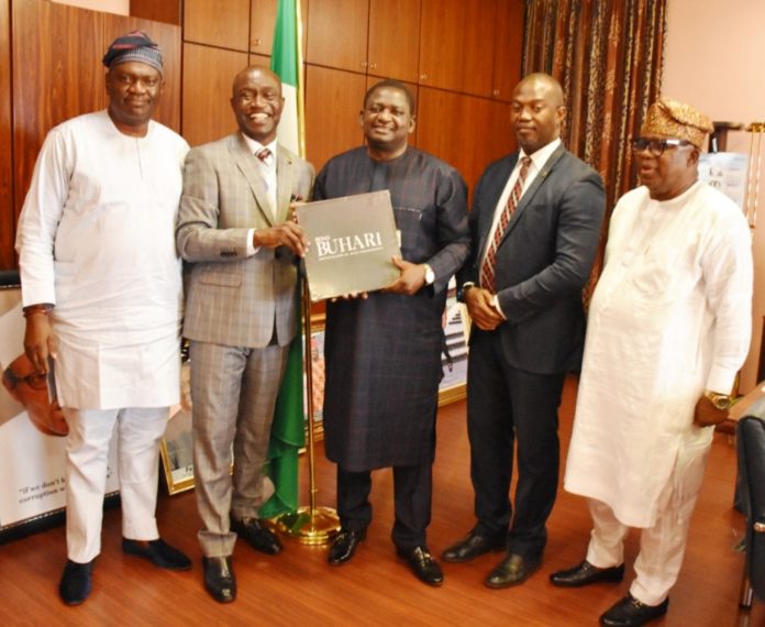 CIPM 1 Special Adviser to the President on Media and Publicity, Femi Adesina flanked L-R by Dr Adetayo Haastrup, CIPM President Olusegun Mojeed, Henry Unakpor Vice President CIPM and Shola Oshunkeye