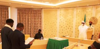 President Buhari swears in two INEC Commissioners