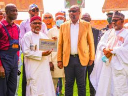 FG receives rehabilitated Football Pitch, score Board from Dangote Group