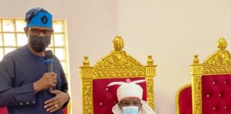 HMSH Dr. Olorunnimbe Mamora with HRH Alh. Umar Faruk II, OON. Emir of Katagum