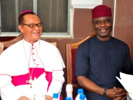 Abia Deputy Governor Applauds the elevation and appointment of ArchBishop Lucius Iwejuru Ugorji As The Archbishop of Owerri ArchDiocese