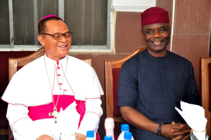 Abia Deputy Governor Applauds the elevation and appointment of ArchBishop Lucius Iwejuru Ugorji As The Archbishop of Owerri ArchDiocese