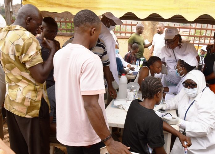 2022 World Day for Safety and Health at Work2 Medical outreach to Kugbo Mechanic Village in Abuja - part of the activities in commemoration of the 2022 World Day for Safety and Health at Work