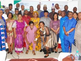 Ag Director, Inspectorate, Federal Ministry of Labour and Employment, Ajuwon Dauda (6th right); International Labour Organisation, Child Labour Desk Officer, Agatha Kolawole, (7th left) during a 3-day capacity building of zonal directors/state controllers on the use and application of the reviewed National Policy and the National Action Plan on the Elimination of Child Labour (2021 – 2025), Abuja