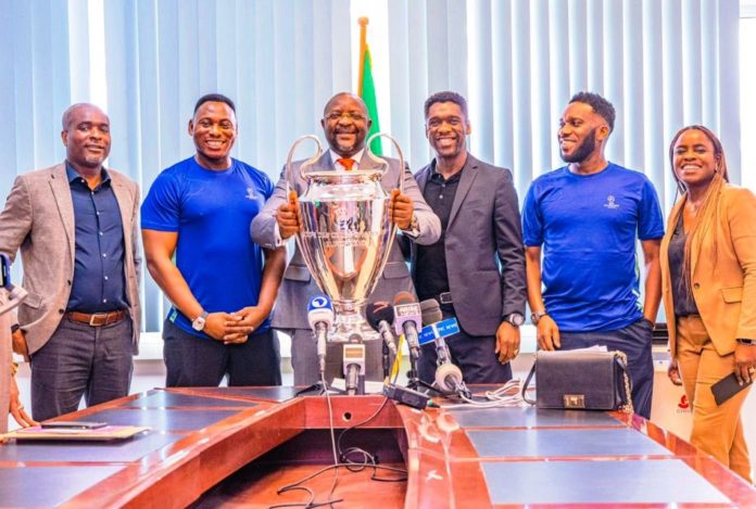 Nigeria receives UEFA Champions League Trophy