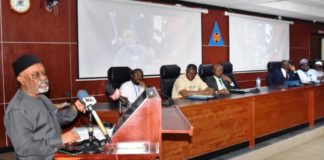 Hon. Minister of Labour and Employment, Dr Chris Ngige, delivering his opening remark at the 3rd National Productivity Summit, in Abuja