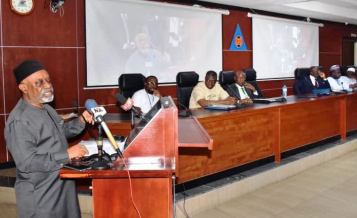 Hon. Minister of Labour and Employment Hon. Minister of Labour and Employment, Dr Chris Ngige, delivering his opening remark at the 3rd National Productivity Summit, in Abuja
