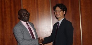 L-R The overseeing Director in the office of Permanent Secretary, MNDA, Mr. Alfred Abah and the Country Director, KOICA, Mr. Sun Sungil during the courtesy visit to the Ministry