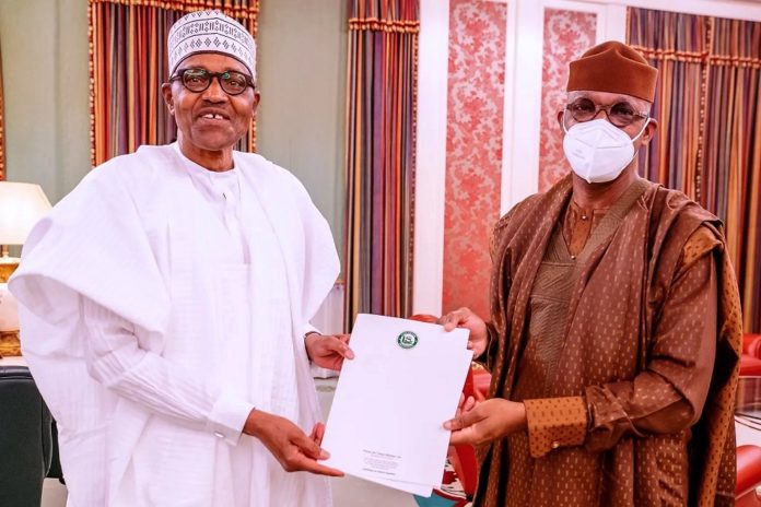 President Buhari felicitates with Governor Abiodun at 62