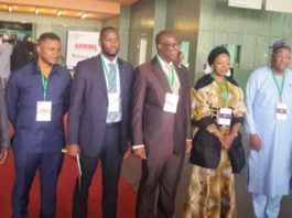 Minister of State for Petroleum Resources, Chief Timipre Sylva (4th from Left), PS, Ministry of Mines and Steel Development, Dr. Mrs. Oluwatoyin Akinlade (3rd from Right) and other dignitaries at the event.