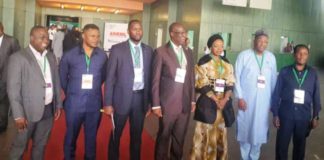 Minister of State for Petroleum Resources, Chief Timipre Sylva (4th from Left), PS, Ministry of Mines and Steel Development, Dr. Mrs. Oluwatoyin Akinlade (3rd from Right) and other dignitaries at the event.