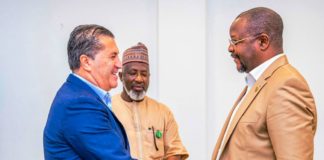 Official presentation of the newly-appointed Super Eagles coach, Jose Peseiro, to the Sports Minister, Mr Sunday Dare by the leadership of the Nigeria Football Federation(NFF) at the Moshood Abiola National Stadium, Abuja on Wednesday, 8th June, 2022