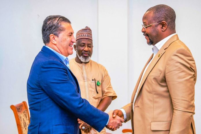 Official presentation of the newly-appointed Super Eagles coach, Jose Peseiro, to the Sports Minister, Mr Sunday Dare by the leadership of the Nigeria Football Federation(NFF) at the Moshood Abiola National Stadium, Abuja on Wednesday, 8th June, 2022