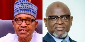 PRESIDENT BUHARI GREETS ADEDUNTAN, FIRST BANK MD ON HONOR BY CRANFIELD UNIVERSITY