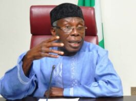 PRESIDENT BUHARI GREETS CHIEF AUDU OGBEH AT 75