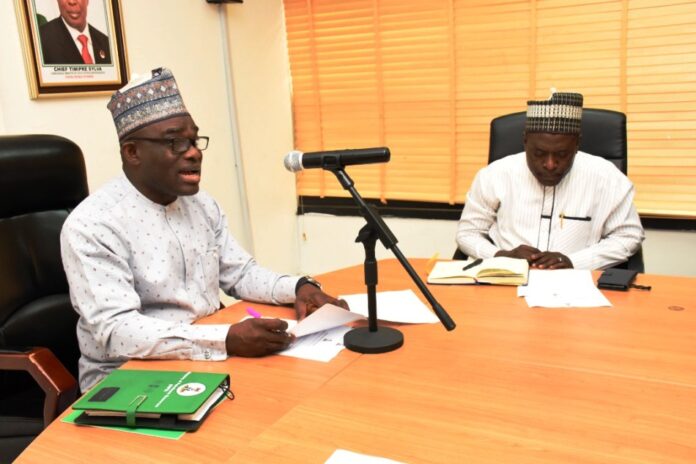 Engr. Kamoru Busari (left) with Mr Musa Sa'eed Talle (Right) at the inauguration