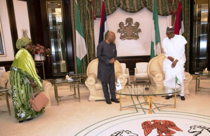 PRESIDENT BUHARI THANKS KASSI BROU FOR UNITED ECOWAS