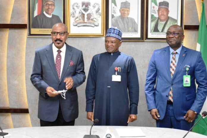 inauguration ceremony of National Council on Animal Welfare L- R, The Minister of Science, Technology and Innovation, Senator Adeleke Mamora, Minister of Agriculture and Rural Development, Dr. Mohammad Mahmood Abubakar and Permanent Secretary, Dr. Ernest Umakhihe during the inauguration ceremony of National Council on Animal Welfare in Abuja.