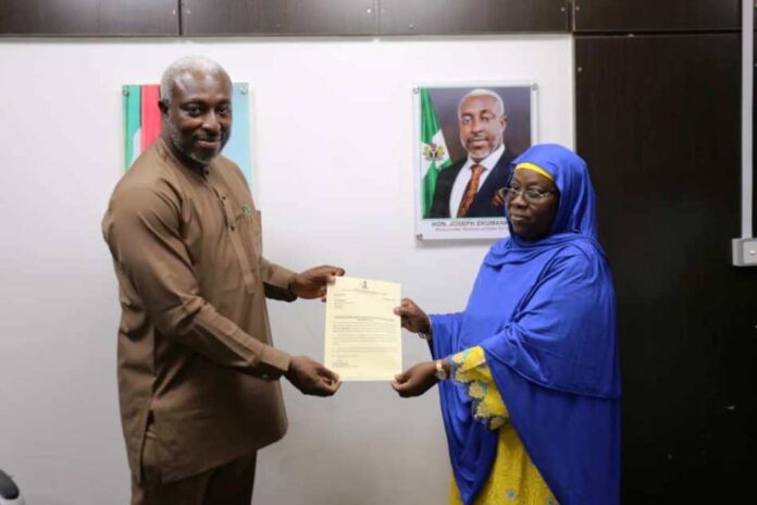 (Left) HMSH Hon. Joseph Ekumankama with Dr. Sadiya Nasir MD (NOFIC) Katsina.jpg