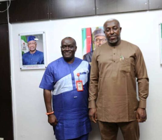 (Left) HMSH Hon. Joseph Ekumankama with Dr. Tosan Erhabor (Registrar MLSCN)