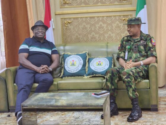 Abia Ikpeazu Receives GOC Of 82 Division Of The Nigerian Army Enugu