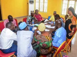 Stakeholders brainstorming the Review Summit.