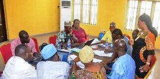 Stakeholders brainstorming the Review Summit.