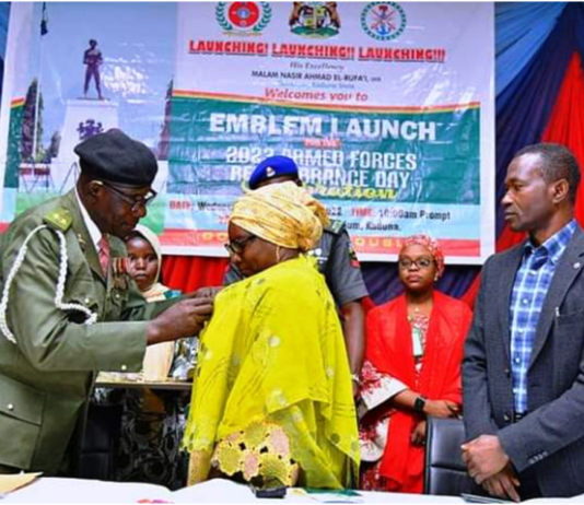 Kaduna State Governor Launches 2023 Armed Forces Remembrance Day Emblem