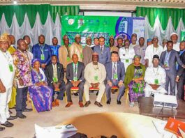 The Representative of the Minister of State for Agriculture and Rural Development, Dr. Ernest Umakhihe and Participants during the Workshop in Abuja.