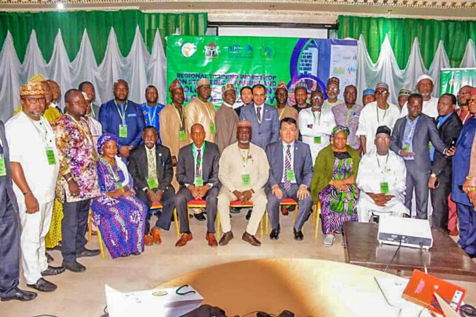 State for Agriculture and Rural Development The Representative of the Minister of State for Agriculture and Rural Development, Dr. Ernest Umakhihe and Participants during the Workshop in Abuja.