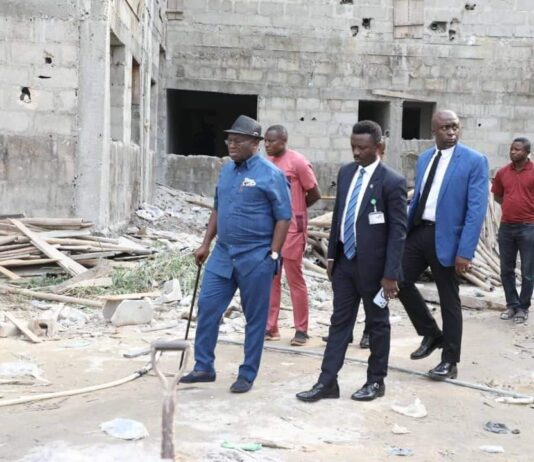 Ikpeazu Inspects Brand New Hospital Building At Old Aba General Hospital Premises