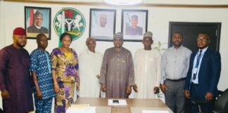 The Permanent Secretary, Ecological Project Office, Malam Shehu Ibrahim, mni (m) with members of the FOI Committee
