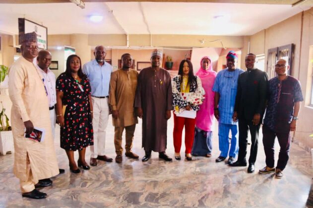 The Permanent Secretary , Ecological Project Office, Malam Shehu Ibrahim, mni (m) with the members of the PMS Core Team