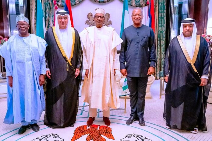 PRESIDENT BUHARI BIDS FAREWELL TO ANGOLAN AND UAE AMBASSADORS