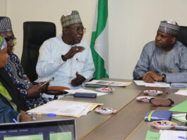 The Permanent Secretary, Malam shehu Ibrahim mni, (R), and the Director-General, National Commission for Museums and Monuments, Prof Abba Isa Tijani (L) during the courtesy visit today in Abuja.