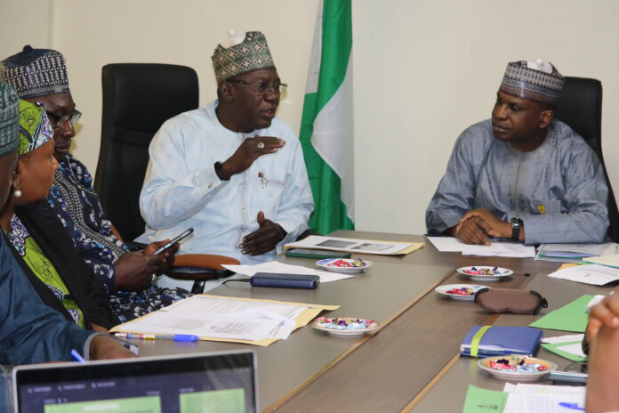 The Permanent Secretary, Malam shehu Ibrahim mni, (R), and the Director-General, National Commission for Museums and Monuments, Prof Abba Isa Tijani (L) during the courtesy visit today in Abuja.
