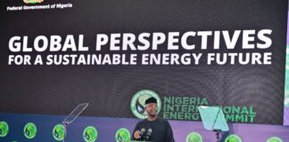 Vice President Yemi Osinbajo delivering his address at the event