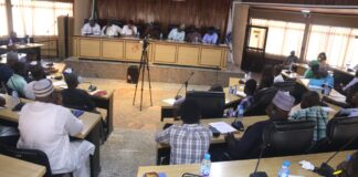 Permanent Secretary EPO, Malam Shehu Ibrahim, mni (M), EPO Directors with Stakeholders during the meeting