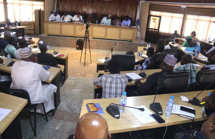 Permanent Secretary EPO, Malam Shehu Ibrahim, mni (M), EPO Directors with Stakeholders during the meeting