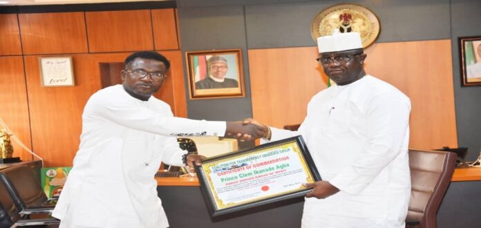 IMG-20230529-WA0010 Picture of the Hon. Minister of State (BNP) been presented with Certificate of Commendation by Coalition of Transparency Observer Group (CTOG) in Abuja.