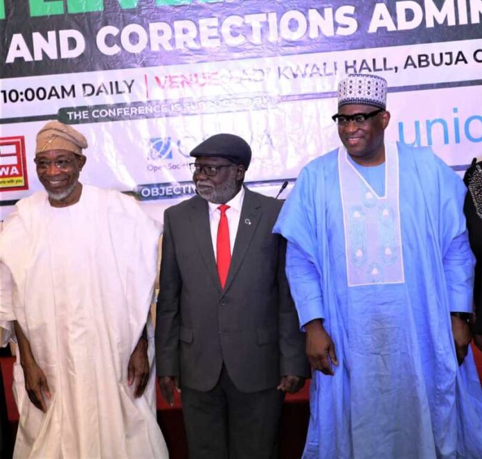Minister of Interior Ogbeni Rauf Aregbesola From left The Minister of Interior Ogbeni Rauf Aregbesola, The Chief Justice of the Federation and the Permanent Secretary Ministry of Interior Dr. Shuaib Belgore.