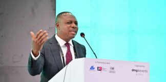 Amb. Aduda delivering the Ministerial address at the Conference.