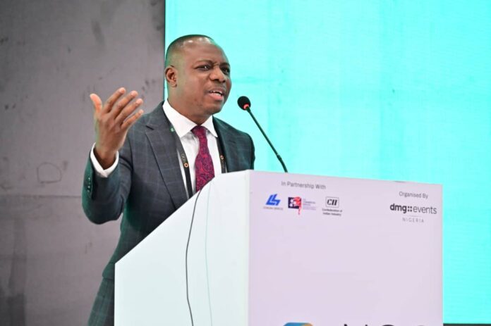 Amb. Aduda delivering the Ministerial address at the Conference.