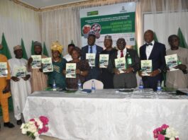 The Director, Department Of Fisheries and Aquaculture, Dr. Ime Umoh, representing the Permanent Secretary, FMAFS, during the Launch of NAAHS