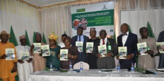 The Director, Department Of Fisheries and Aquaculture, Dr. Ime Umoh, representing the Permanent Secretary, FMAFS, during the Launch of NAAHS