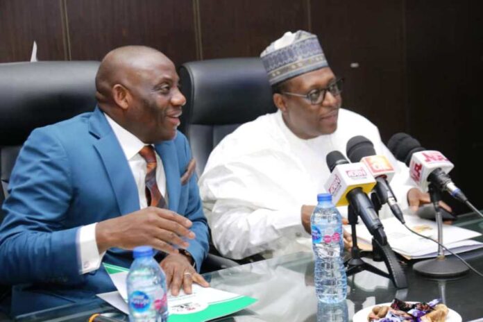 Prof. Muhammad Ali Pate (Right) Prof. Muhammad Ali Pate, Coordinating Minister of Health and Social Welfare (Left) Dr. Tunji Alausa, Minister of State for Health and Social Welfare